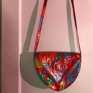 Unique full of color Charles Jourdan crossbody bag